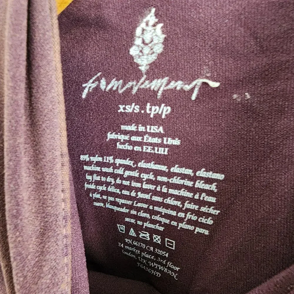 Free People Movement Good Karma Long Sleeve Hoodie Nutmeg Brown XS/S Rare